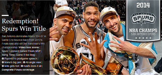 NBA: «Расплата. «Спёрс» завоевали титул» NBA: «Расплата. «Спёрс» завоевали титул»
