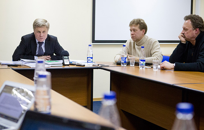 Президент РФС Николай Толстых на встрече с журналистами Президент РФС Николай Толстых на встрече с журналистами
