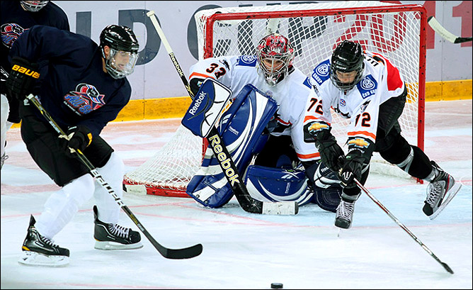 31 августа 2011 года. Омск. Кубок мира. "Татранские волки" — сборная EJHL – 2:7 31 августа 2011 года. Омск. Кубок мира. "Татранские волки" — сборная EJHL – 2:7
