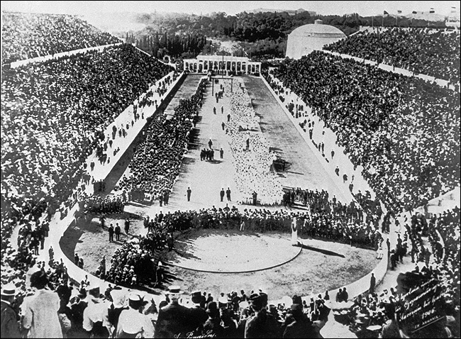 Церемония открытия Олимпиады 1896 года в Афинах Церемония открытия Олимпиады 1896 года в Афинах