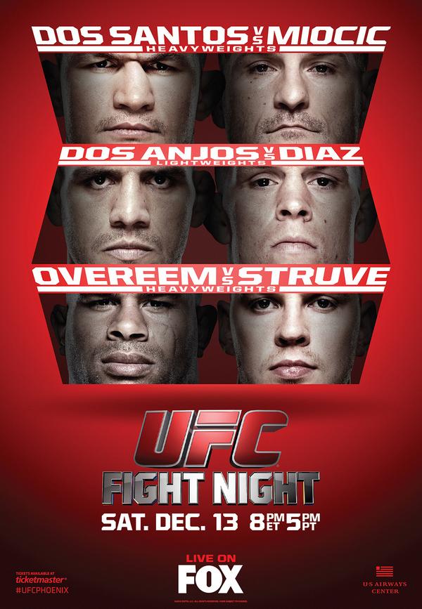Постер к турниру UFC on FOX 13 Постер к турниру UFC on FOX 13