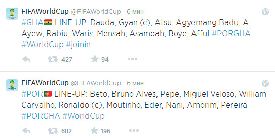 Источник — @FIFAWorldCup Источник — @FIFAWorldCup
