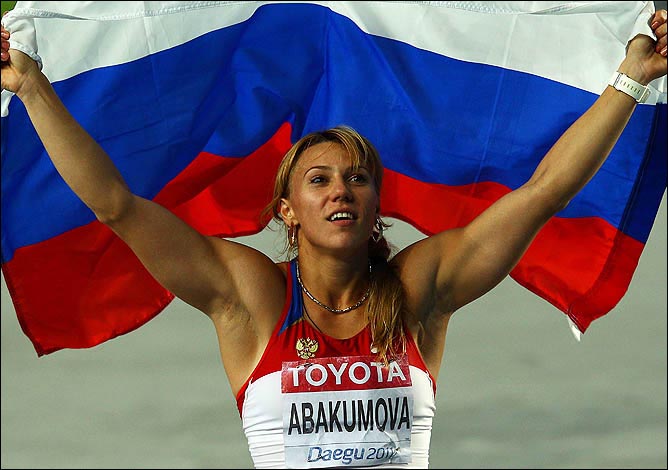 Мария Абакумова выиграла золото Тэгу в метании копья, показав второй результат за всю историю лёгкой атлетики Мария Абакумова выиграла золото Тэгу в метании копья, показав второй результат за всю историю лёгкой атлетики