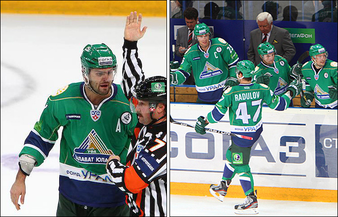 16 сентября 2011 года. Уфа. Регулярный чемпионат КХЛ. "Салават Юлаев" — "Ак Барс" — 5:4 16 сентября 2011 года. Уфа. Регулярный чемпионат КХЛ. "Салават Юлаев" — "Ак Барс" — 5:4