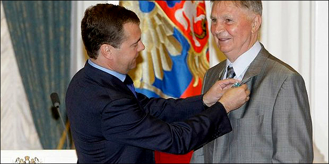 Награда из рук президента России Награда из рук президента России