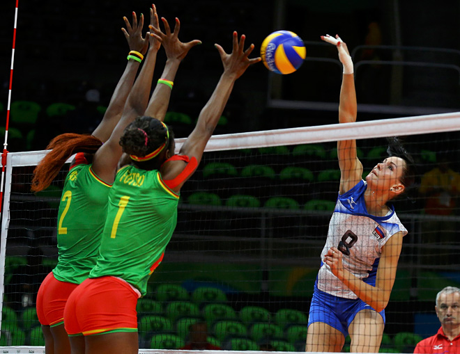  2016 Summer Olympics. Volleyball. Russian Federation - Cameroon - 3:0