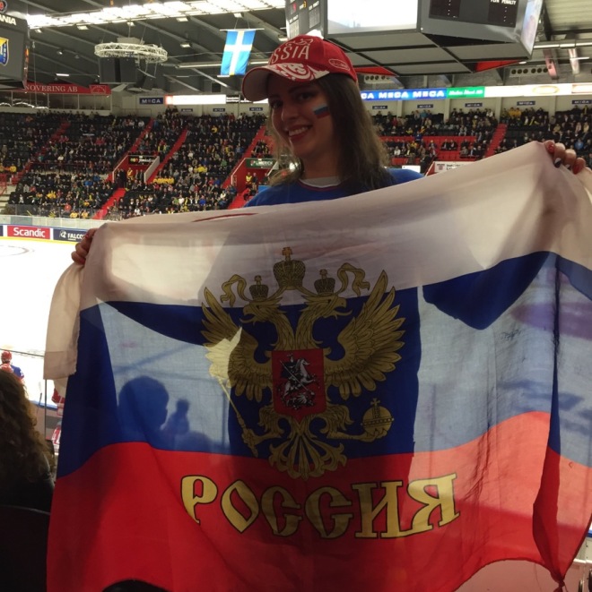 Болельщица сборной России Болельщица сборной России