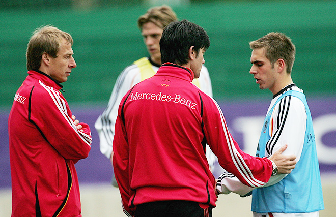 Чемпионат мира — 2006. Юрген Клинсман, Йоахим Лёв и 22-летинй Филипп Лам Чемпионат мира — 2006. Юрген Клинсман, Йоахим Лёв и 22-летинй Филипп Лам