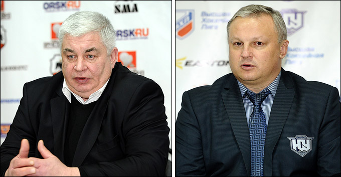 9 февраля 2012 года. Орск. Регулярный чемпионат ВХЛ. "Южный Урал" — "Мечел" — 3:0. Послематчевая пресс-конференция главных тренеров 9 февраля 2012 года. Орск. Регулярный чемпионат ВХЛ. "Южный Урал" — "Мечел" — 3:0. Послематчевая пресс-конференция главных тренеров