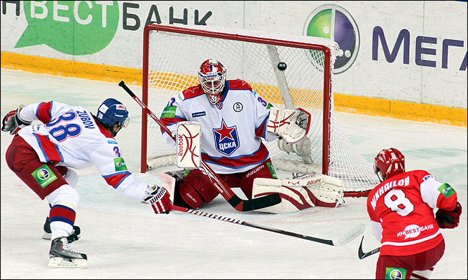 30 сентября 2011 года. Сокольники. Регулярный чемпионат КХЛ. "Спартак" — ЦСКА — 2:1 30 сентября 2011 года. Сокольники. Регулярный чемпионат КХЛ. "Спартак" — ЦСКА — 2:1