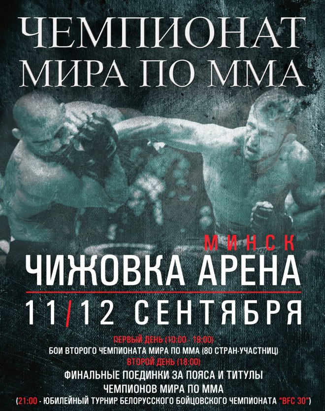 Постер к чемпионату мира по ММА Постер к чемпионату мира по ММА