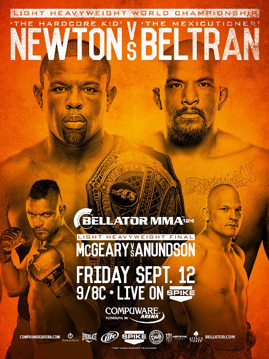 Постер к турниру Bellator 124 Постер к турниру Bellator 124