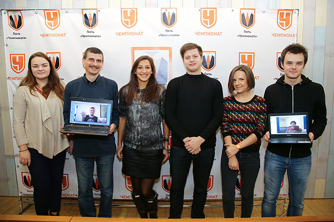 Екатерина Бычкова и журналисты «Чемпионата» Екатерина Бычкова и журналисты «Чемпионата»
