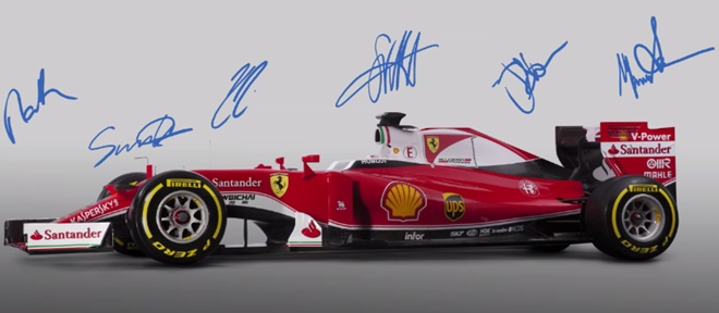 SF16-H и автографы топов «Феррари» SF16-H и автографы топов «Феррари»