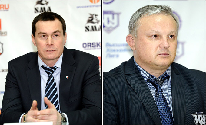 19 февраля 2012 года. Орск. Регулярный чемпионат ВХЛ. "Южный Урал" — "Ариада-Акпарс" — 2:3. Пресс-конференция главных тренеров 19 февраля 2012 года. Орск. Регулярный чемпионат ВХЛ. "Южный Урал" — "Ариада-Акпарс" — 2:3. Пресс-конференция главных тренеров