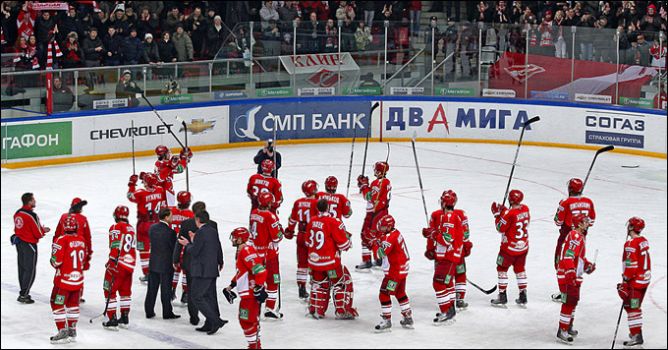 27 февраля 2011 года. Сокольники. Плей-офф КХЛ. 1/8 финала. "Спартак" — СКА — 3:4. 27 февраля 2011 года. Сокольники. Плей-офф КХЛ. 1/8 финала. "Спартак" — СКА — 3:4.