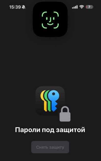 Приложение «Пароли» Приложение «Пароли»