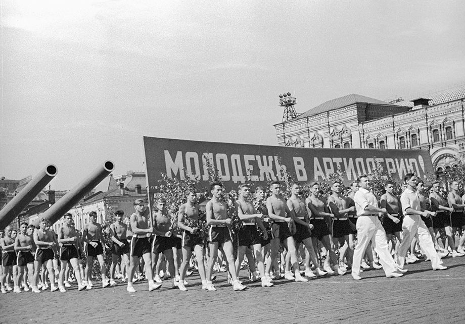 Desfile deportivo en la URSS