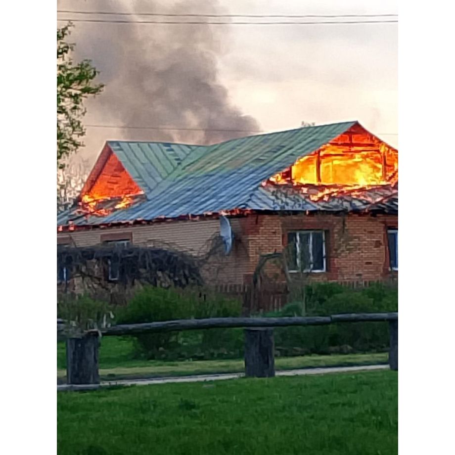 Сгоревший дом Большуновых
