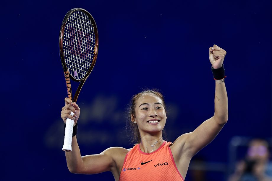 Чжэн Циньвэнь на турнире WTA-1000 в Ухане в 2024 году