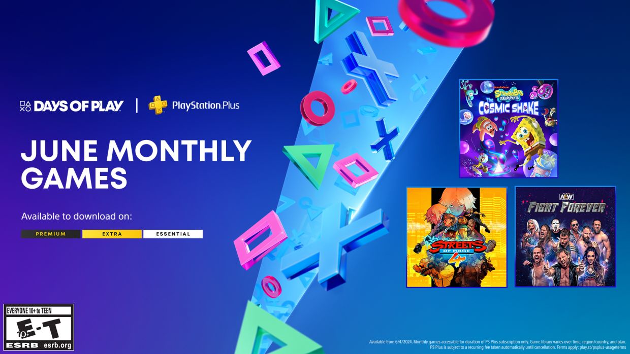 Бесплатные игры PS Plus Essential в июне 2024 года: Streets of Rage 4,  SpongeBob Squarepants: The Cosmic Shake и AEW Fight Forever - Чемпионат