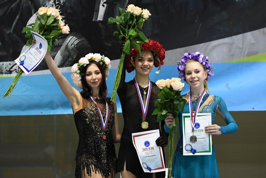 Elizaveta Tuktamysheva, Evgenia Medvedeva i Victoria Vasilyeva w finale Pucharu Rosji