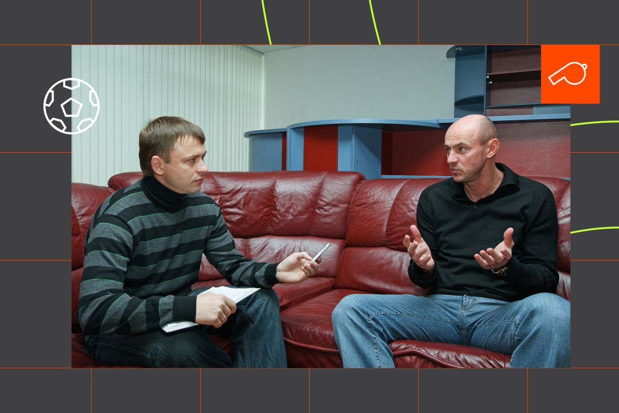 2010 год. Олег Лысенко берёт интервью у Виктора Онопко в Ватутинках