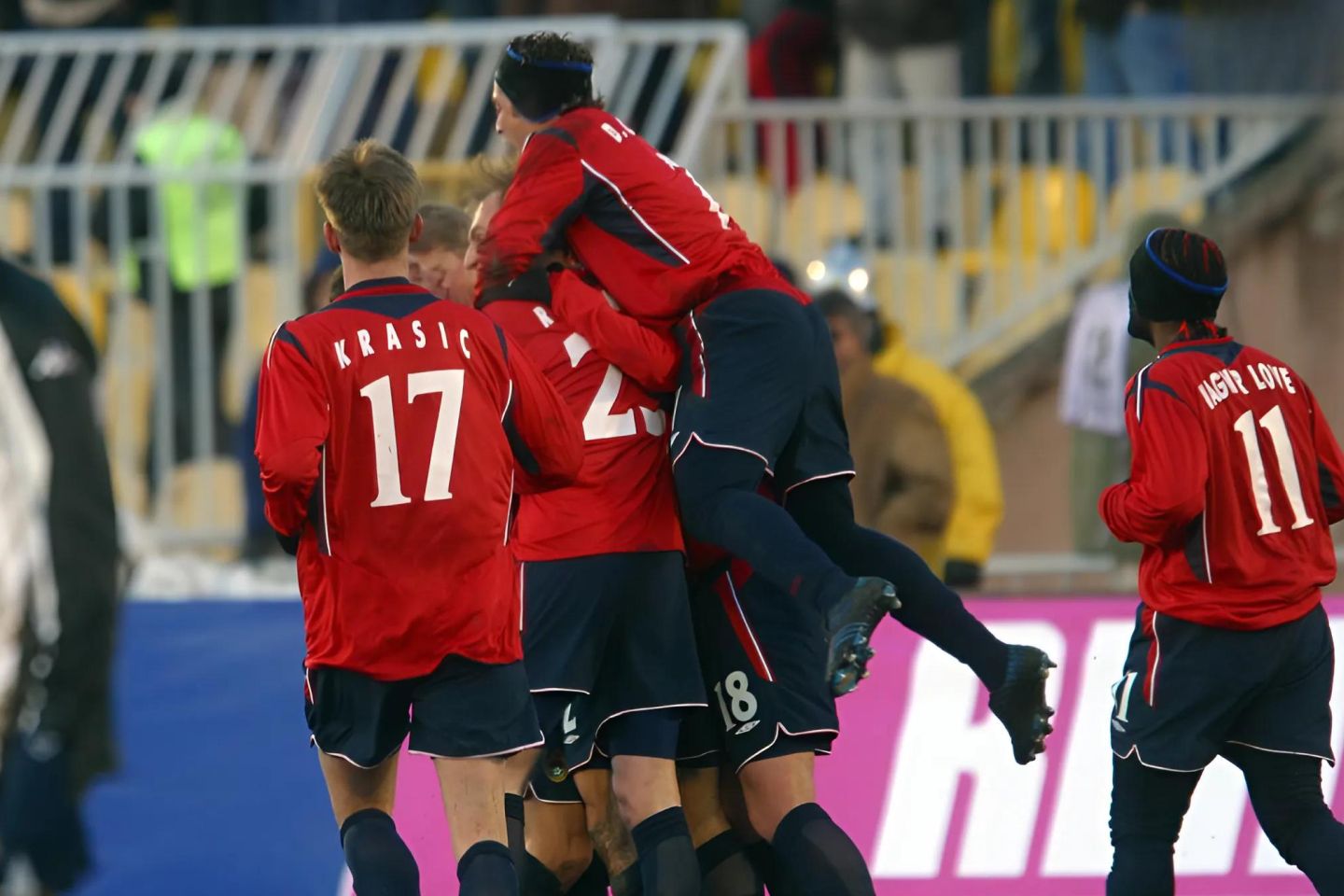 Игроки ЦСКА после 2:0 с «Партизаном»
