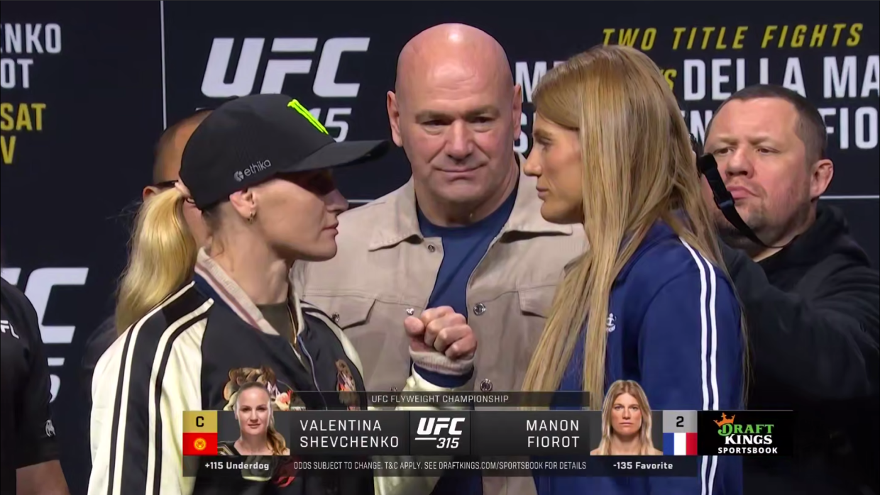 Валентина Шевченко и Манон Фиоро провели битву взглядов перед UFC 315 ...