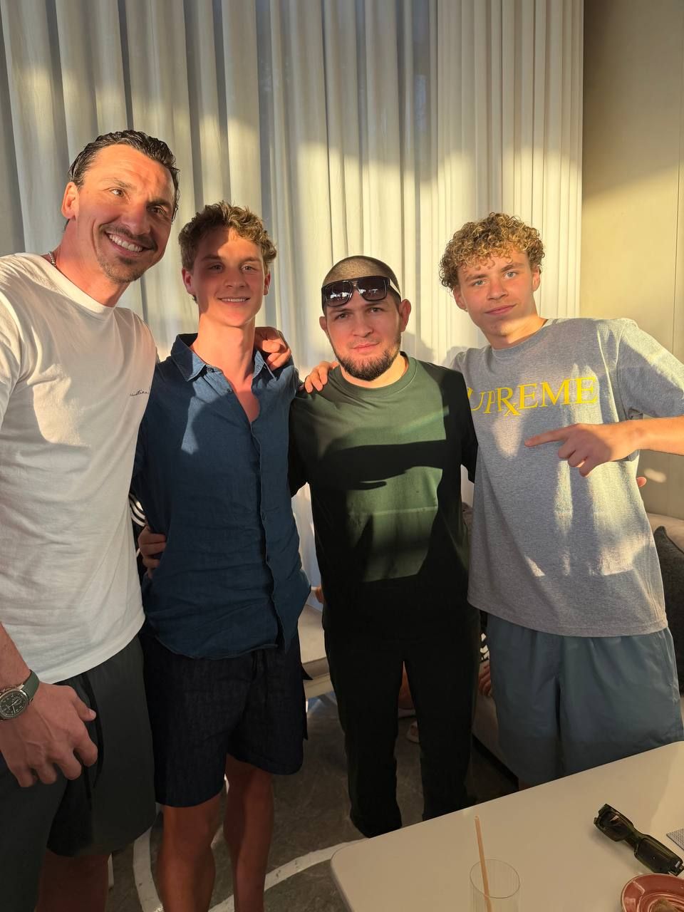 İbrahimoviçlə Poqba Həbiblə görüşdülər – FOTO