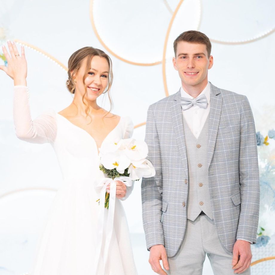 Полина Плюснина с мужем