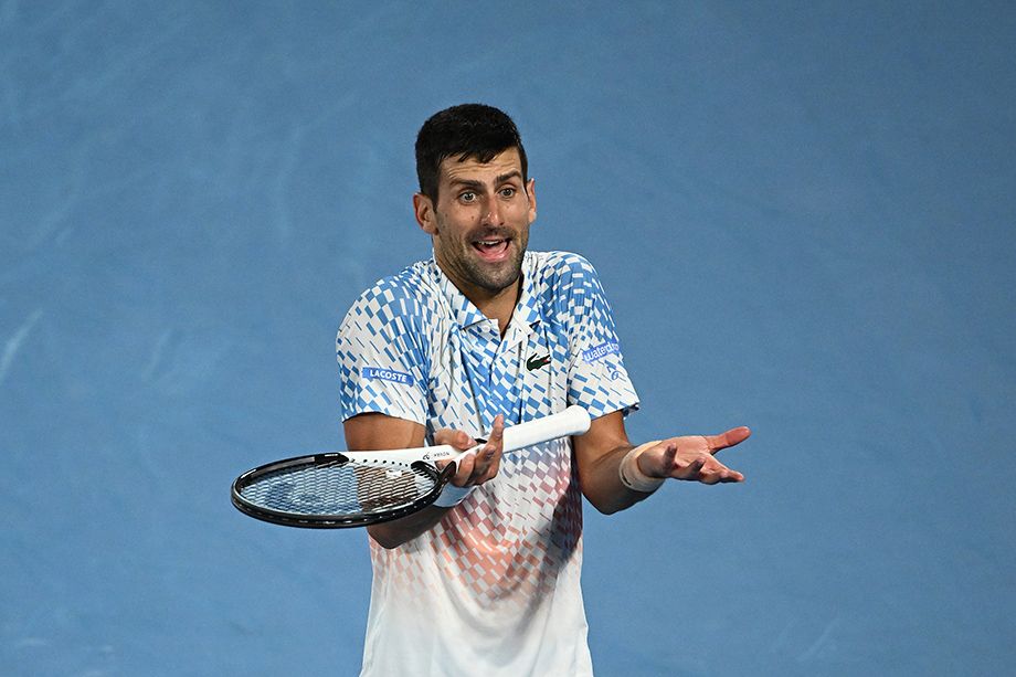 Джокович — Циципас в финале Australian Open — 2023, как складывается матч, падение Новака во втором сете, видео