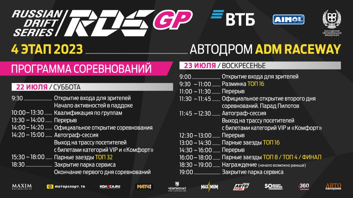 Четвёртый этап RDS GP пройдёт на автодроме ADM Raceway 22–23 июля -  Чемпионат