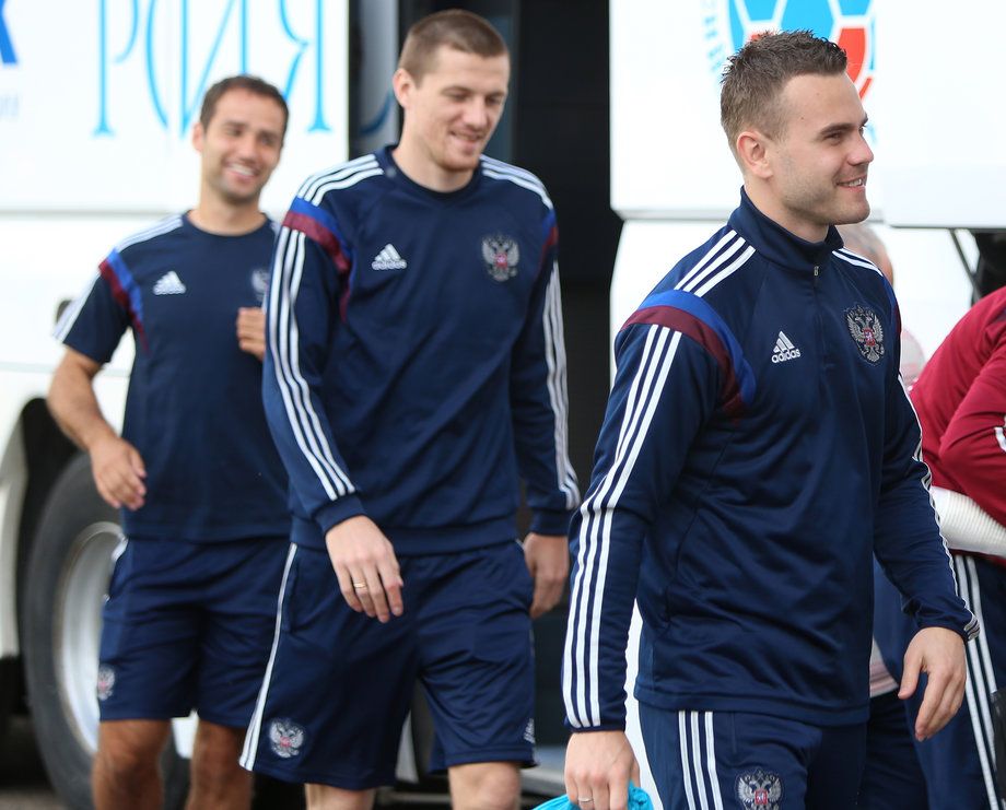 Олег Иванов и Игорь Акинфеев в сборной России