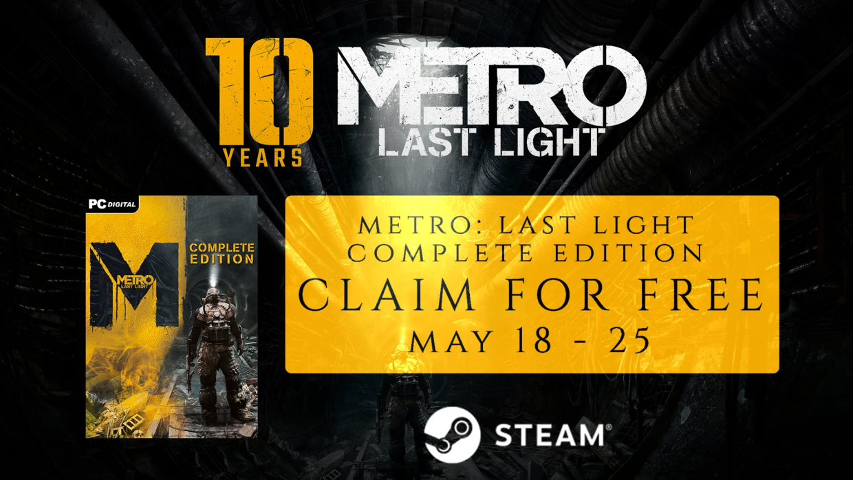 Metro Last Light будут бесплатно раздавать в Steam c 18 по 25 мая -  Чемпионат