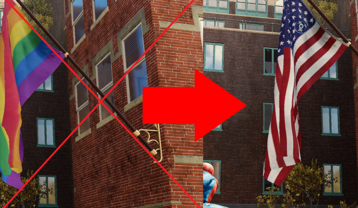 Модом из "Человека-паука" убрали ЛГБТ-флаг. 