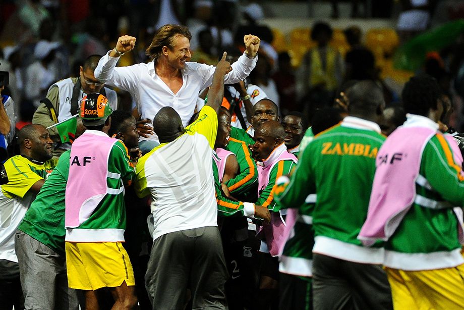 Herve Renard in the Zambian national team Herve Renard in the Zambian national team