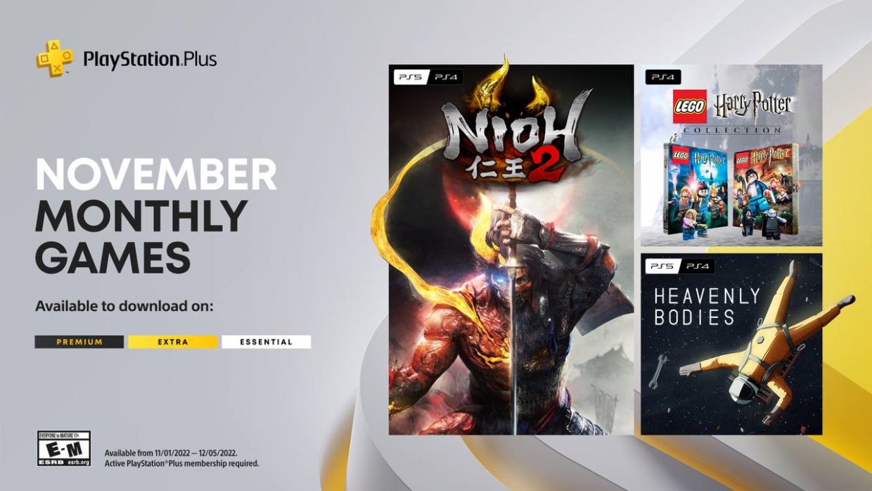 В ноябре подписчики PS Plus официально получат Nioh 2 и LEGO Harry Potter  Collection - Чемпионат