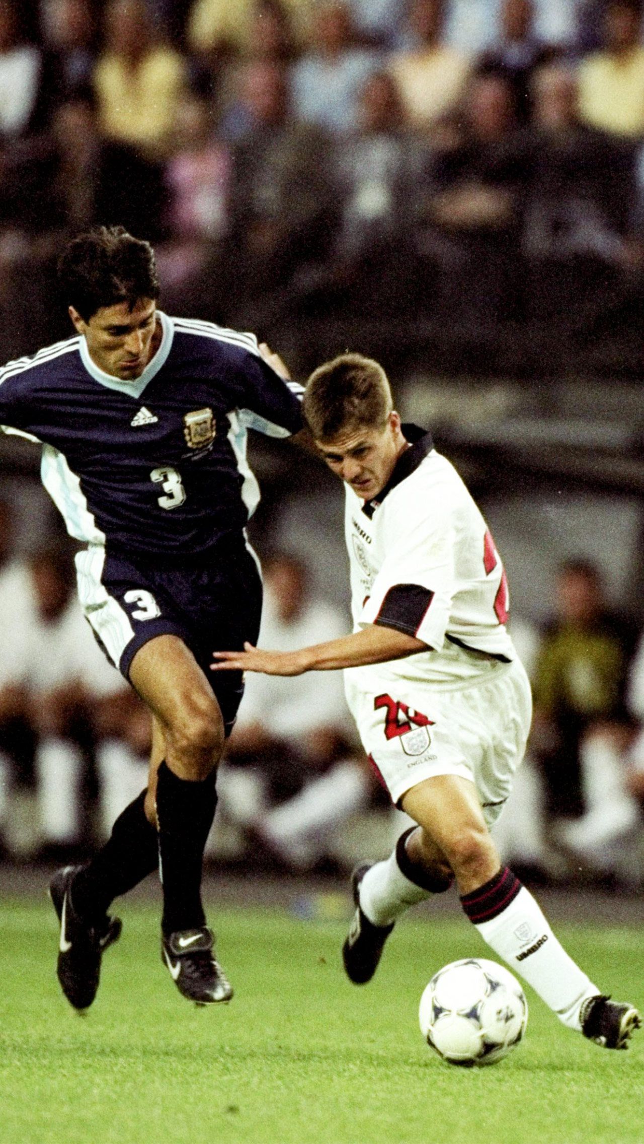 Аргентина – Англия (2:2, 4:3 пен.) – 1/8 финала ЧМ-1998