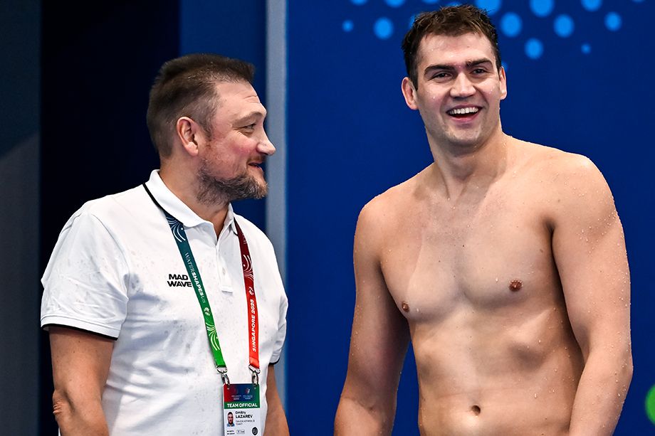 Тренер Дмитрий Лазарев и Климент Колесников