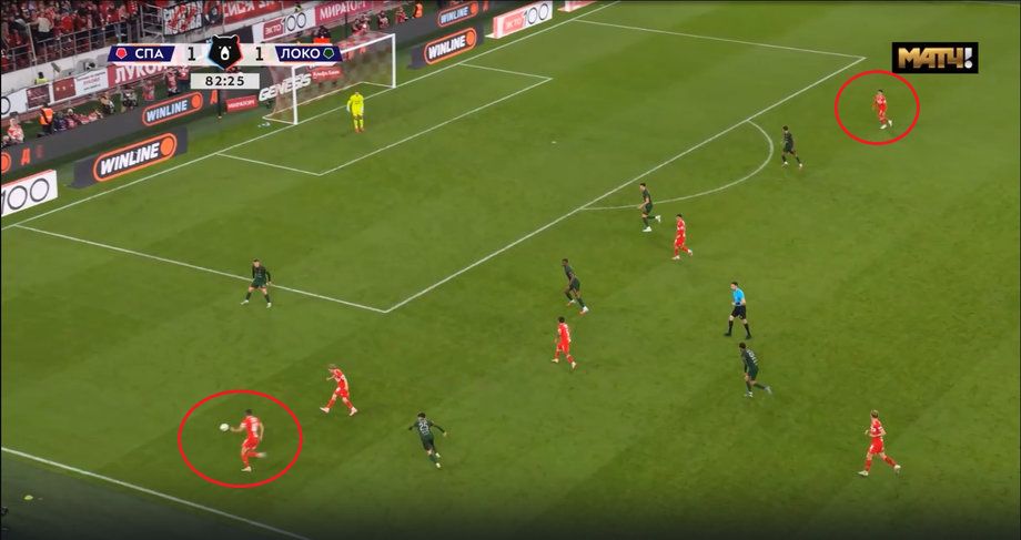 Действия Романа Зобнина перед голом «Локомотиву» 