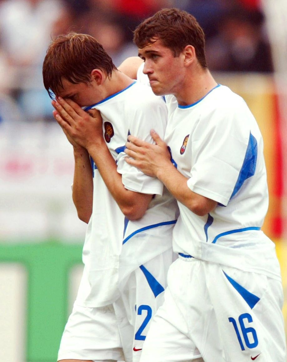 Dmitry Sychev y Alexander Kerzhakov en el Mundial de 2002