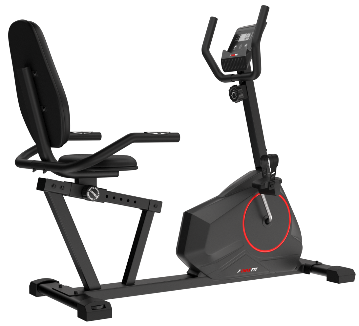 Горизонтальный велотренажёр для дома UnixFit BR-390, 44 890 руб.