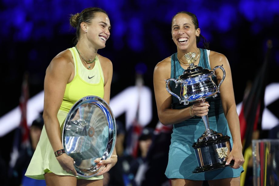 Арина Соболенко и Мэдисон Киз после финала Australian Open