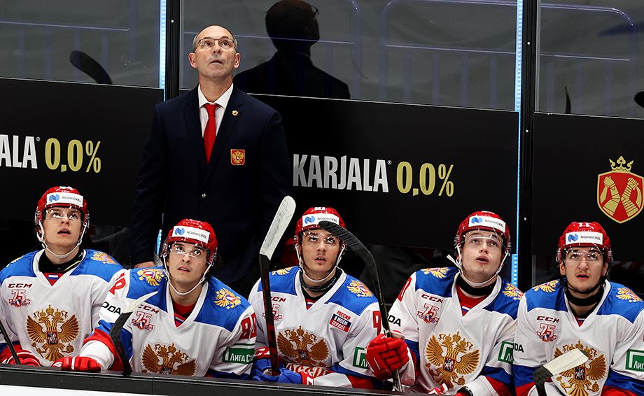 Players of the Russian national team at the Karjala Cup in November 2021 Players of the Russian national team at the Karjala Cup in November 2021