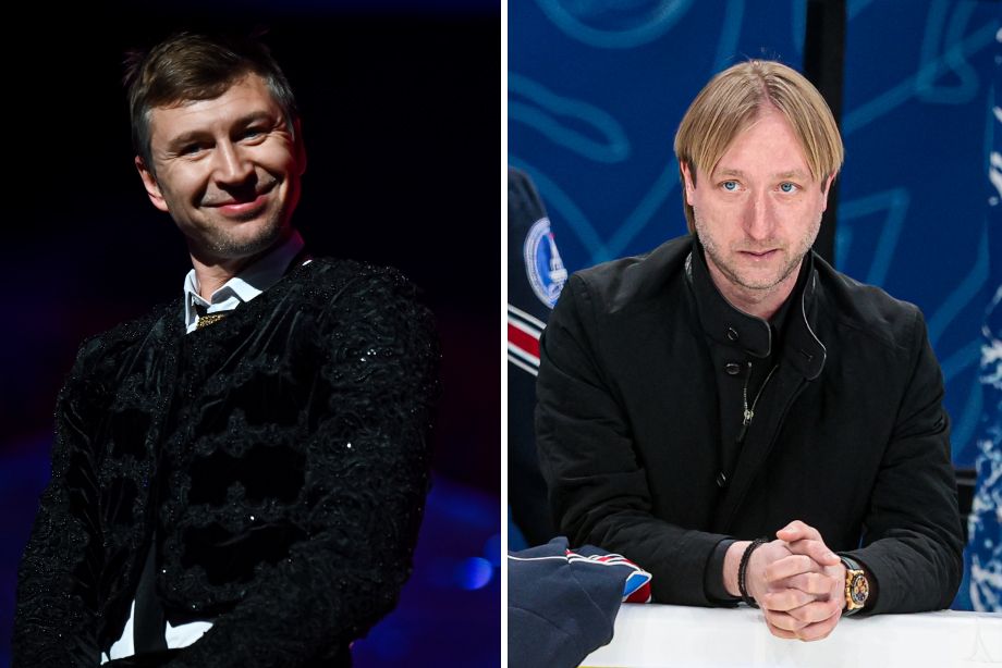 Евгений Плющенко и Алексей Ягудин. Евгений Плющенко и Алексей Ягудин.
