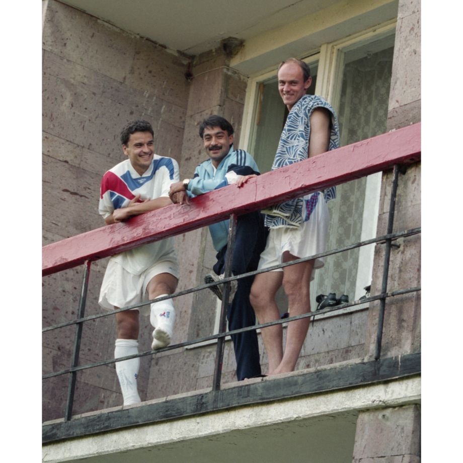 1990-е. Юрий Никифоров, Мухсин Мухамадиев и Виктор Онопко на базе сборной России в Новогорске