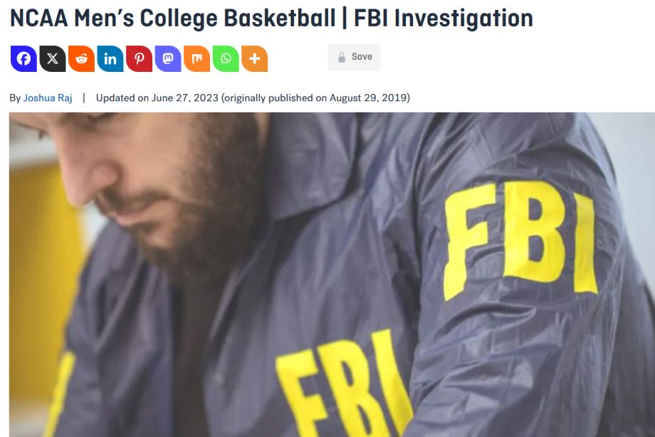 Коррупционный скандал в NCAA от 2019 года, заголовок ESPN Коррупционный скандал в NCAA от 2019 года, заголовок ESPN