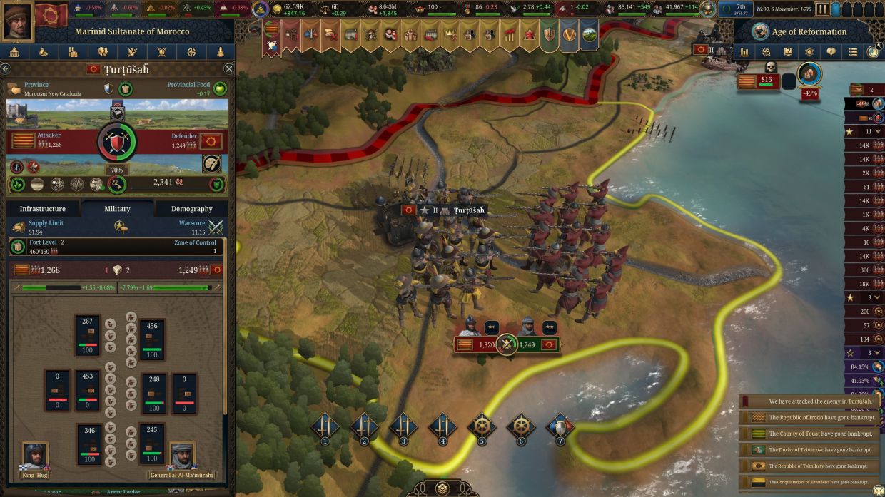 Битвы выглядят масштабнее EU4 и напоминают Total War Битвы выглядят масштабнее EU4 и напоминают Total War