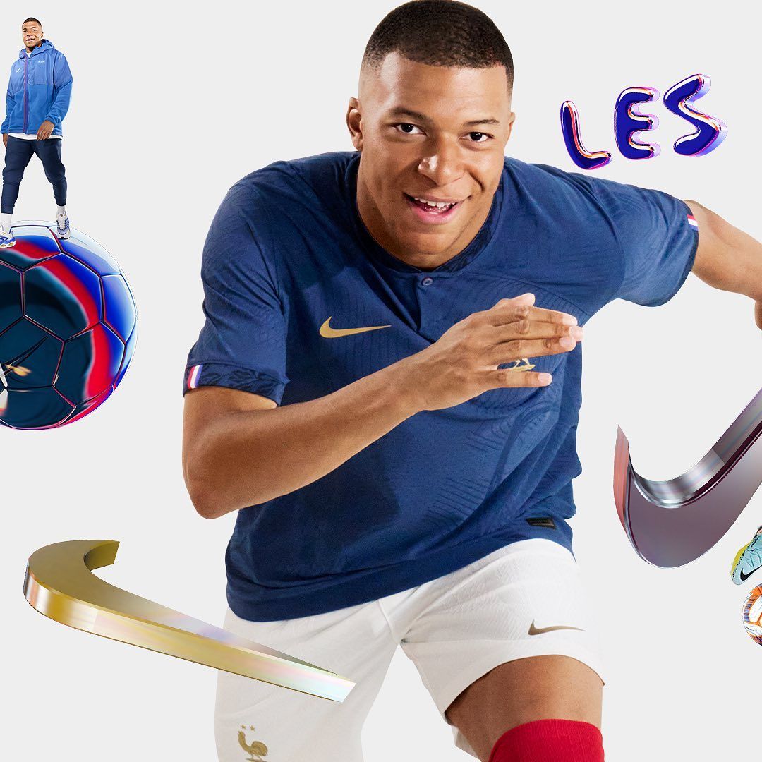 Kylian Mbappé at a marketing event for France